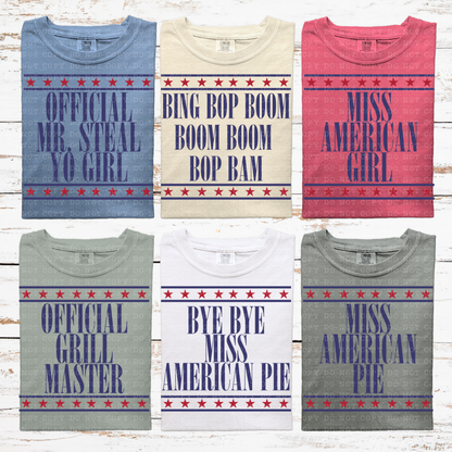Fourth of July Sayings(all in dropdown)-DTF