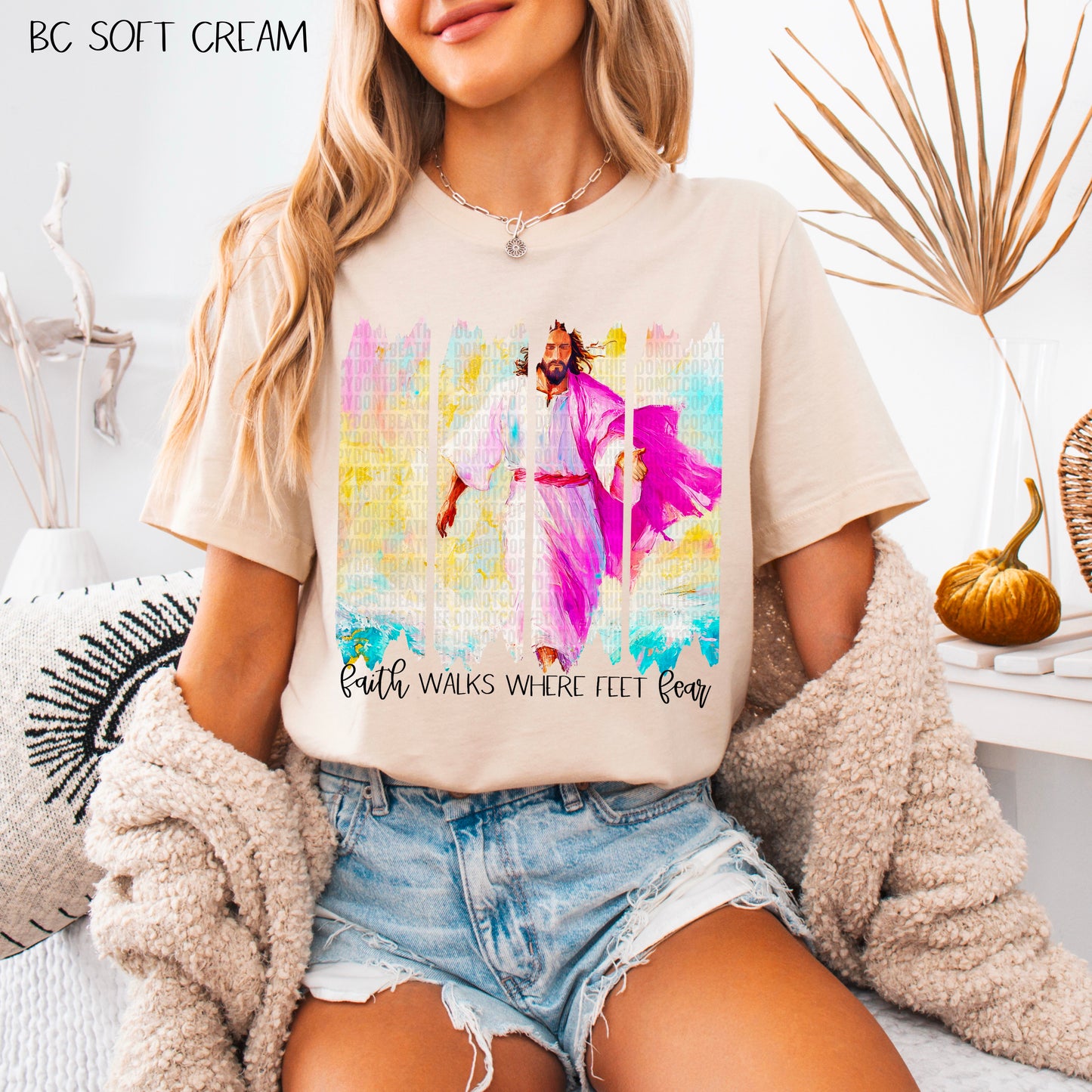 Faith walks feet fear-DTF
