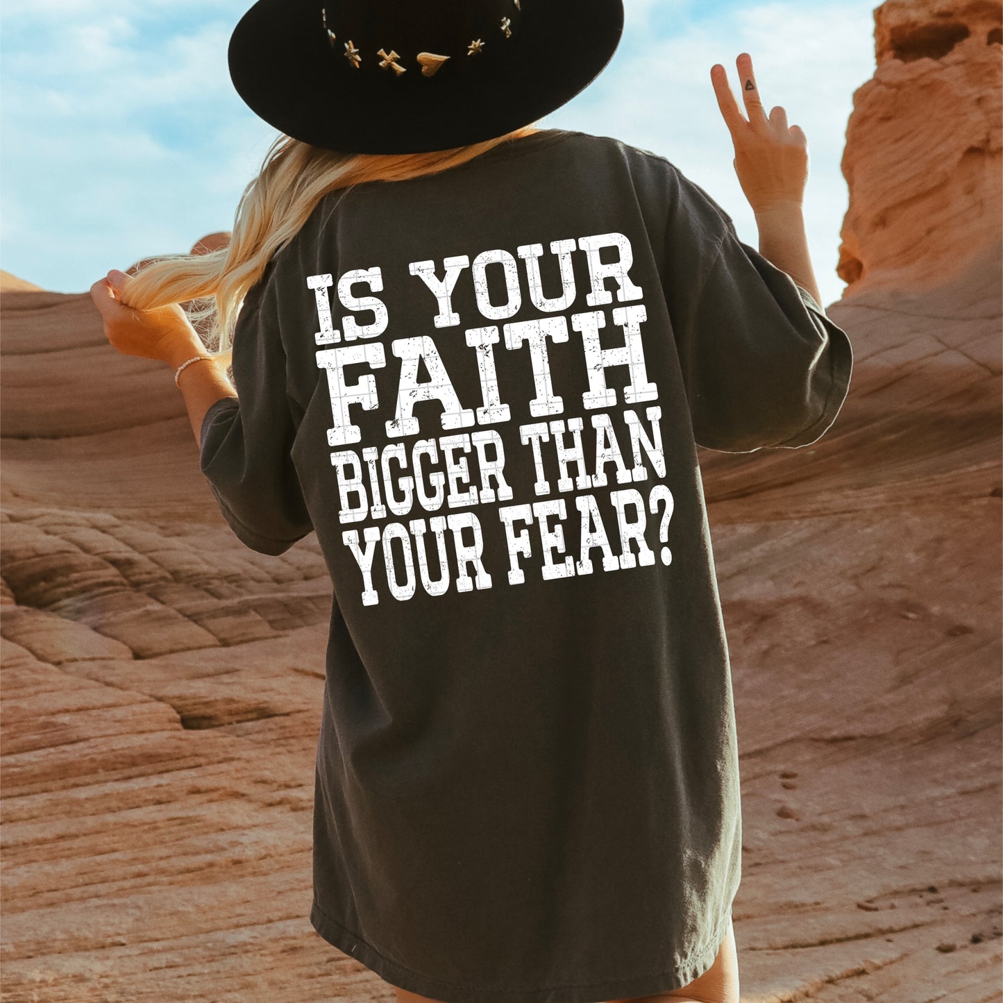 Faith bigger than your fear(white) -DTF&UV