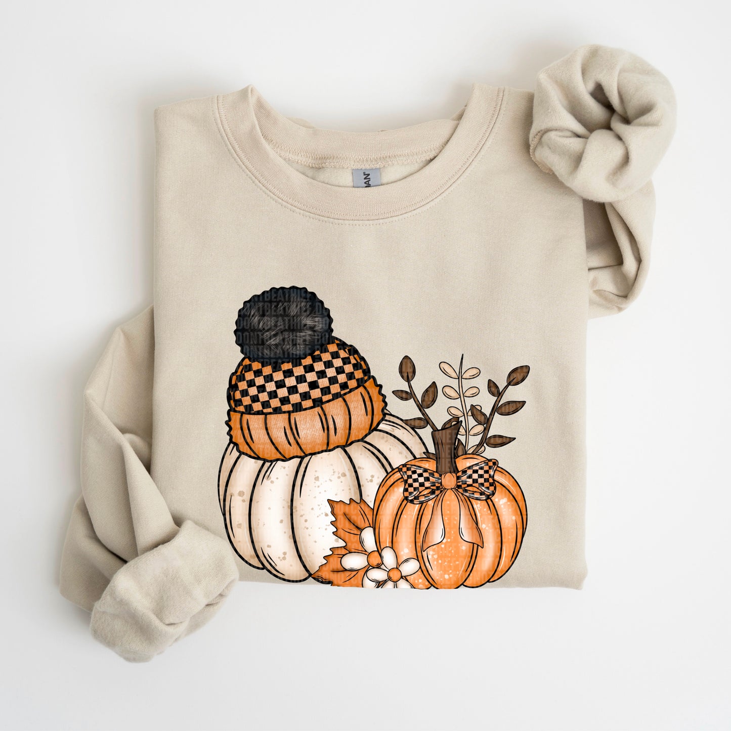 Fall Pumpkins with hat-DTF