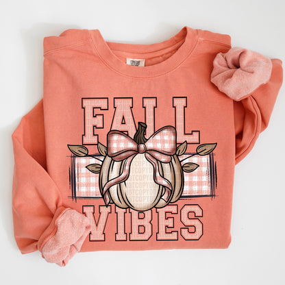 Fall Vibes Pumpkin bow-DTF