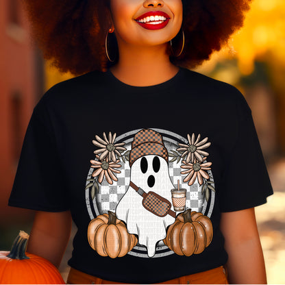 Fall Checkered ghost fanny pack-DTF