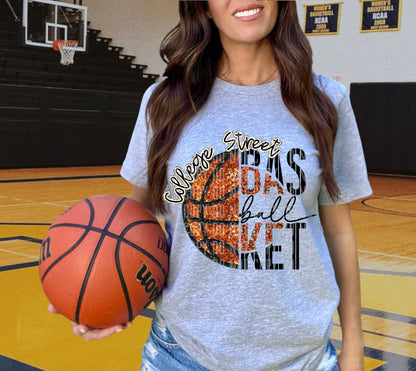 Basketball Broken letter Mascots(ALL LISTED IN THIS LISTING-DROPDOWN)-DTF
