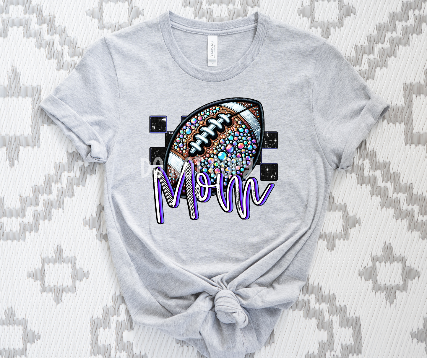 Football Mom Faux Embroidery-DTF