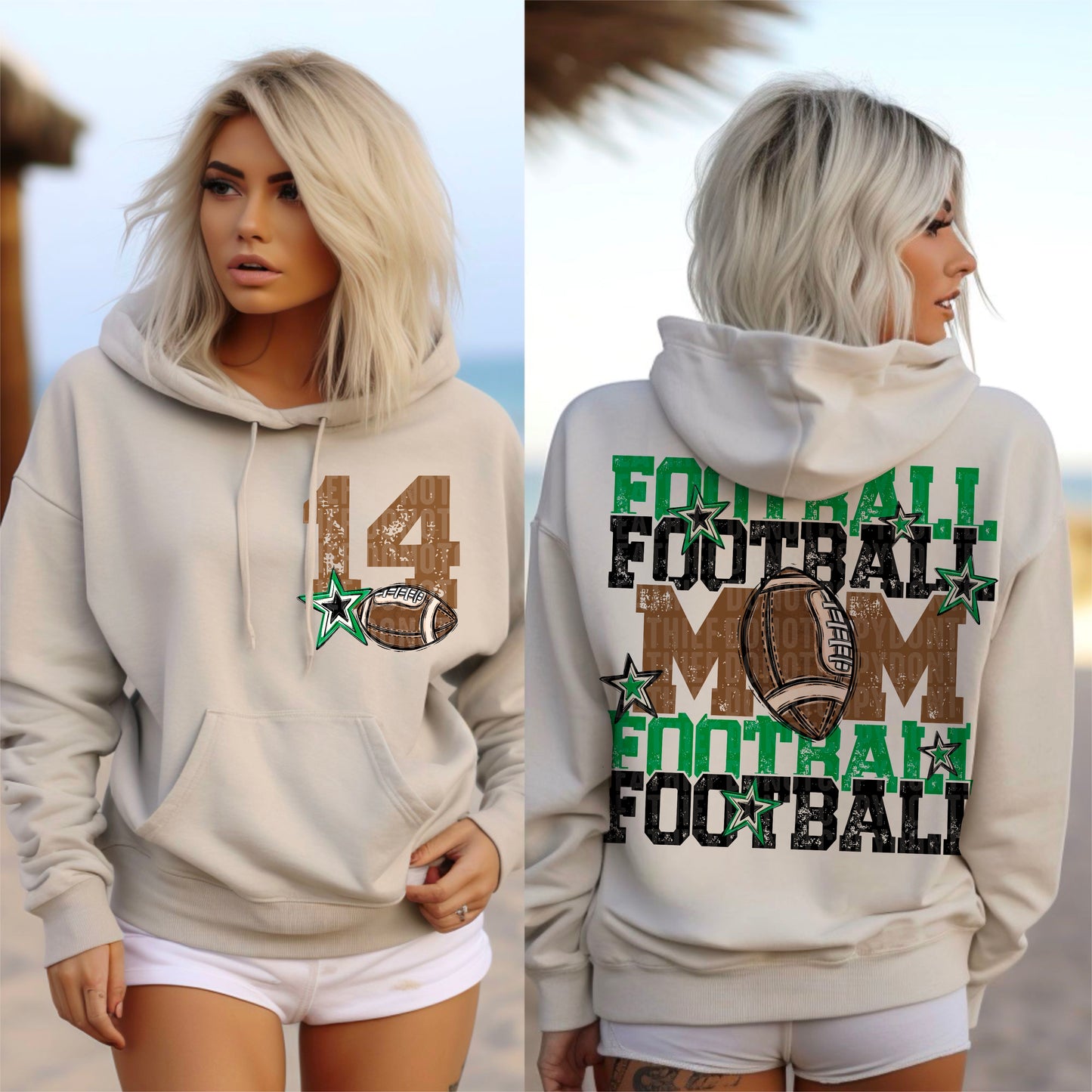 Football Mom-DTF&UV (Includes front and back)( Dropdown) - DTF&UV