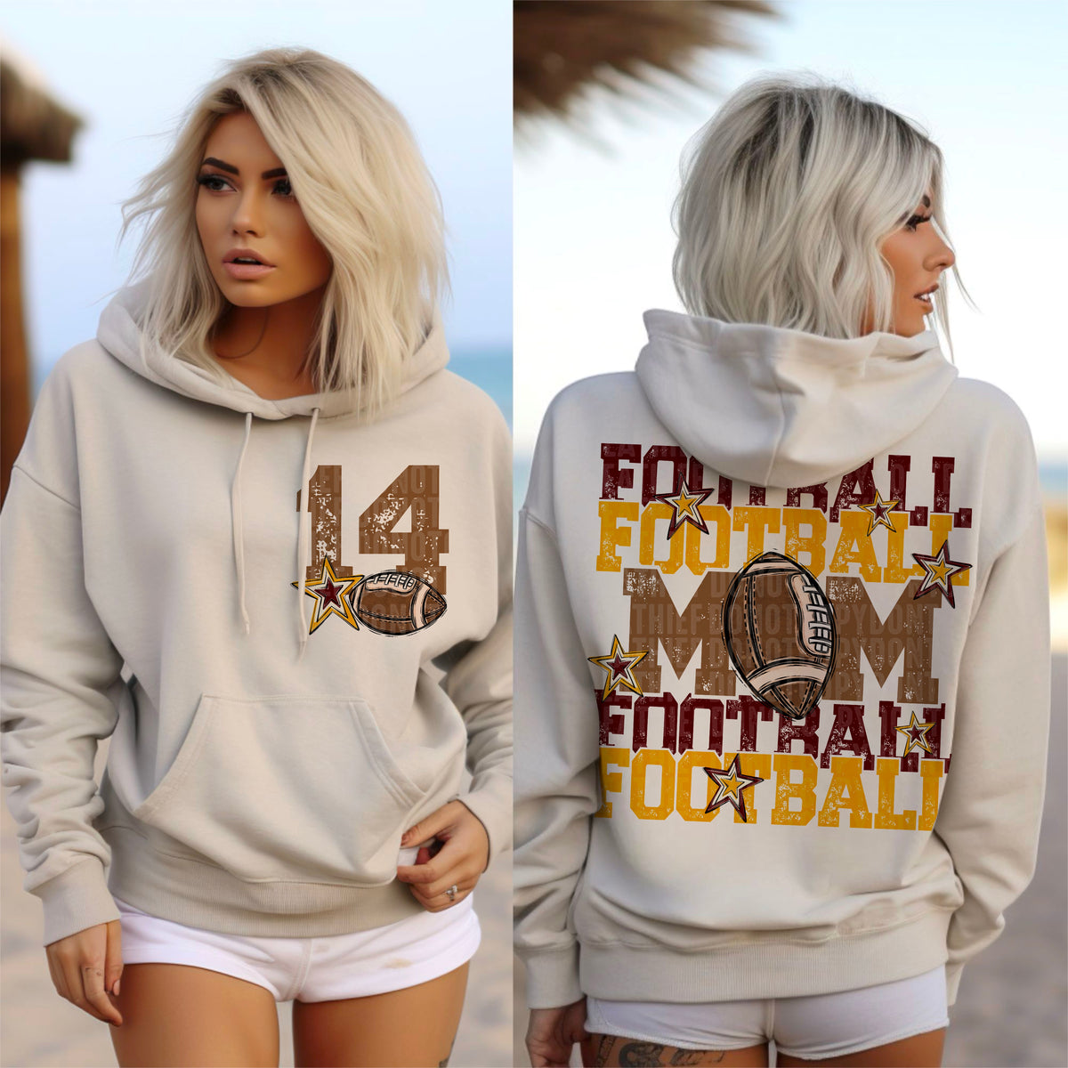 Football Mom-DTF&UV (Includes front and back)( Dropdown) - DTF&UV