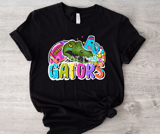 Football and Poms Mascot Bright Gators-DTF