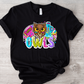 Football and Poms Mascot Bright Owls-DTF