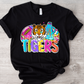 Football and Poms Mascot Bright Tigers-DTF