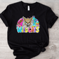 Football and Poms Mascot Bright Wildcats-DTF