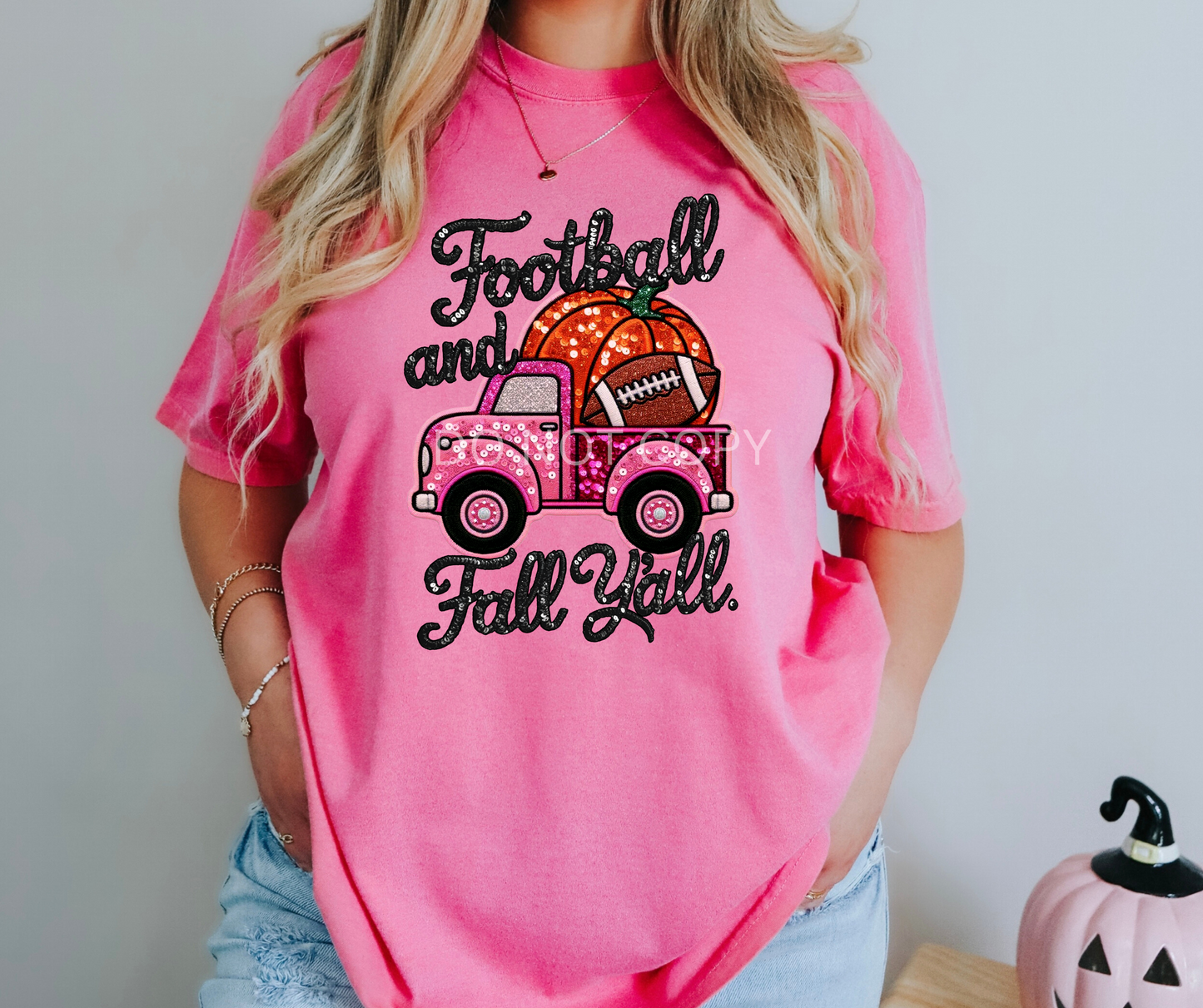 Football and Fall faux Emb-DTF