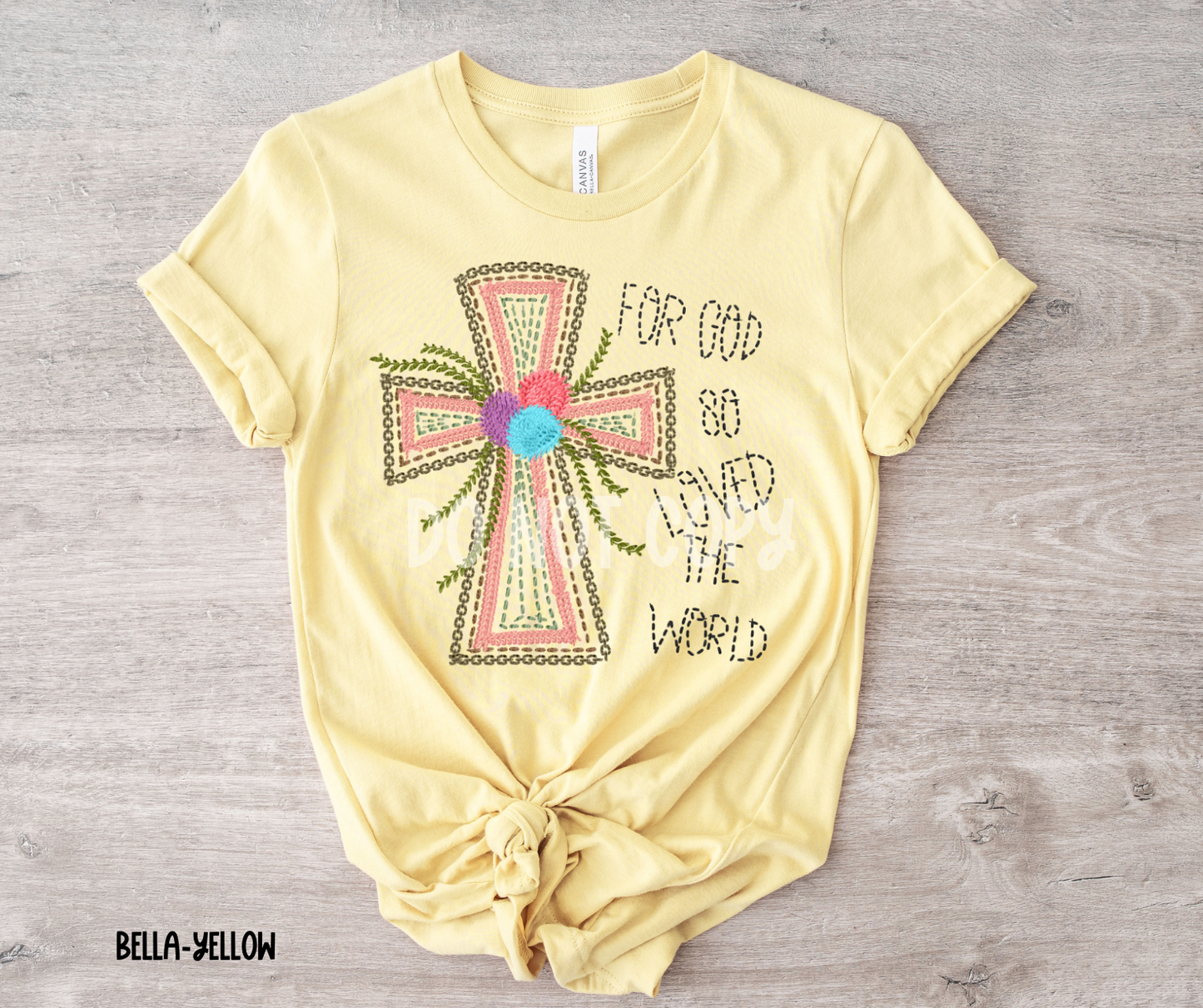 For God So Loved The World Cross-DTF