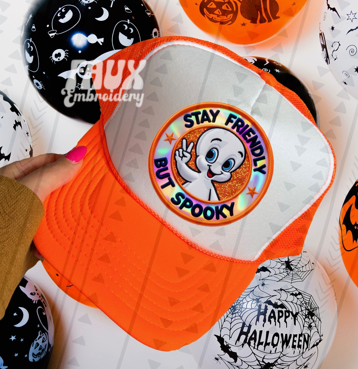 Friendly but Spooky (hat patch)-DTF