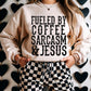 Fueled by coffee sarcasm jesus (black) -DTF&UV
