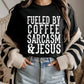 Fueled by coffee sarcasm jesus (White) -DTF&UV