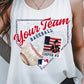 Custom Team Baseball Faux Glitter Polaroid Pic- DTF