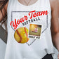 Custom Team Softball Faux Glitter Polaroid Pic- DTF