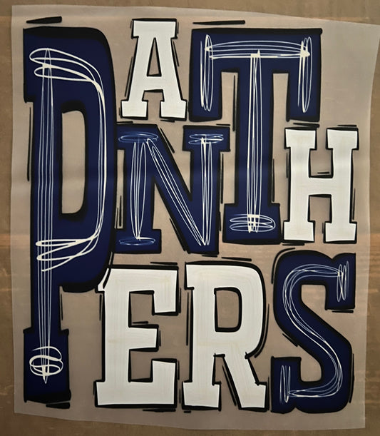 Sports-Panthers blue/white 10”-DTF RTS