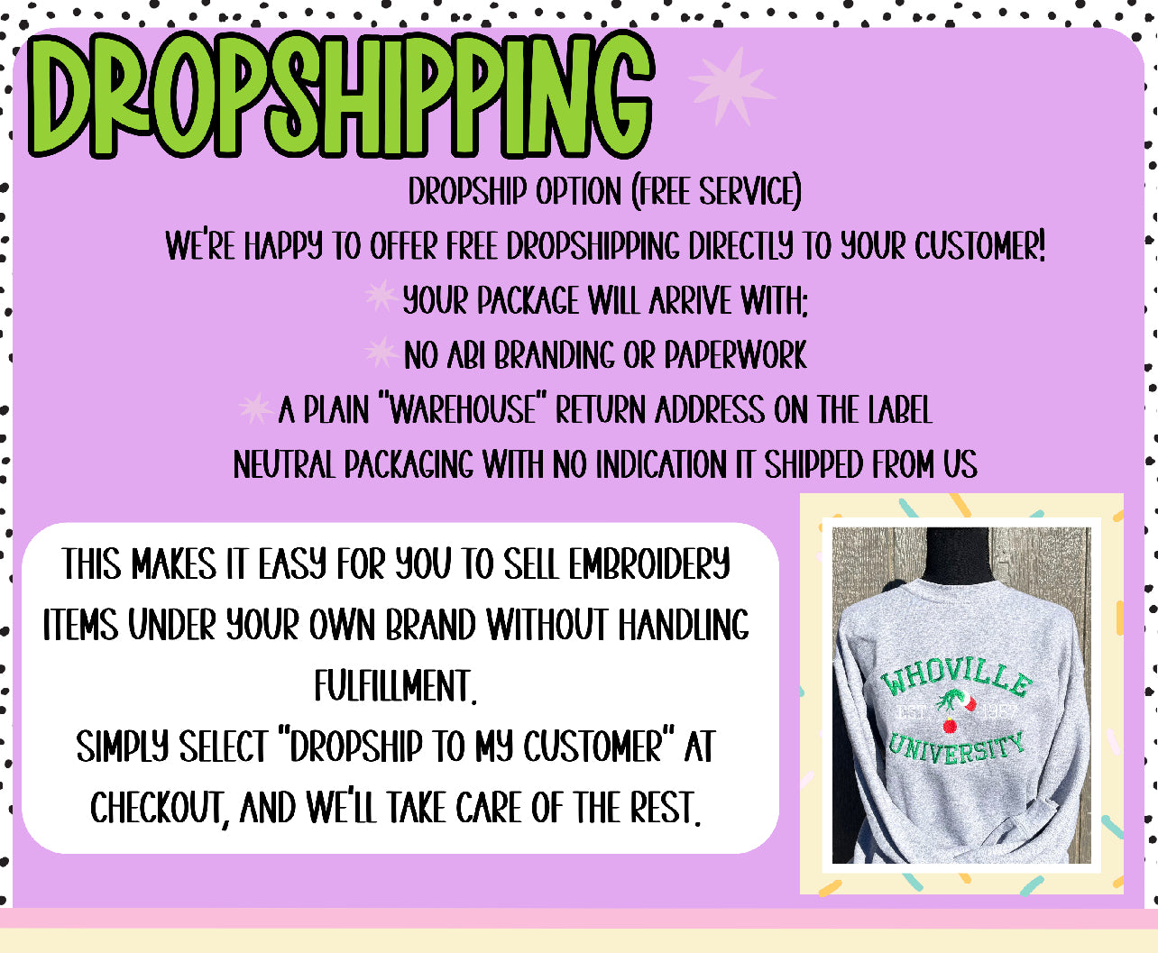 True Story Embroidered Sweatshirt