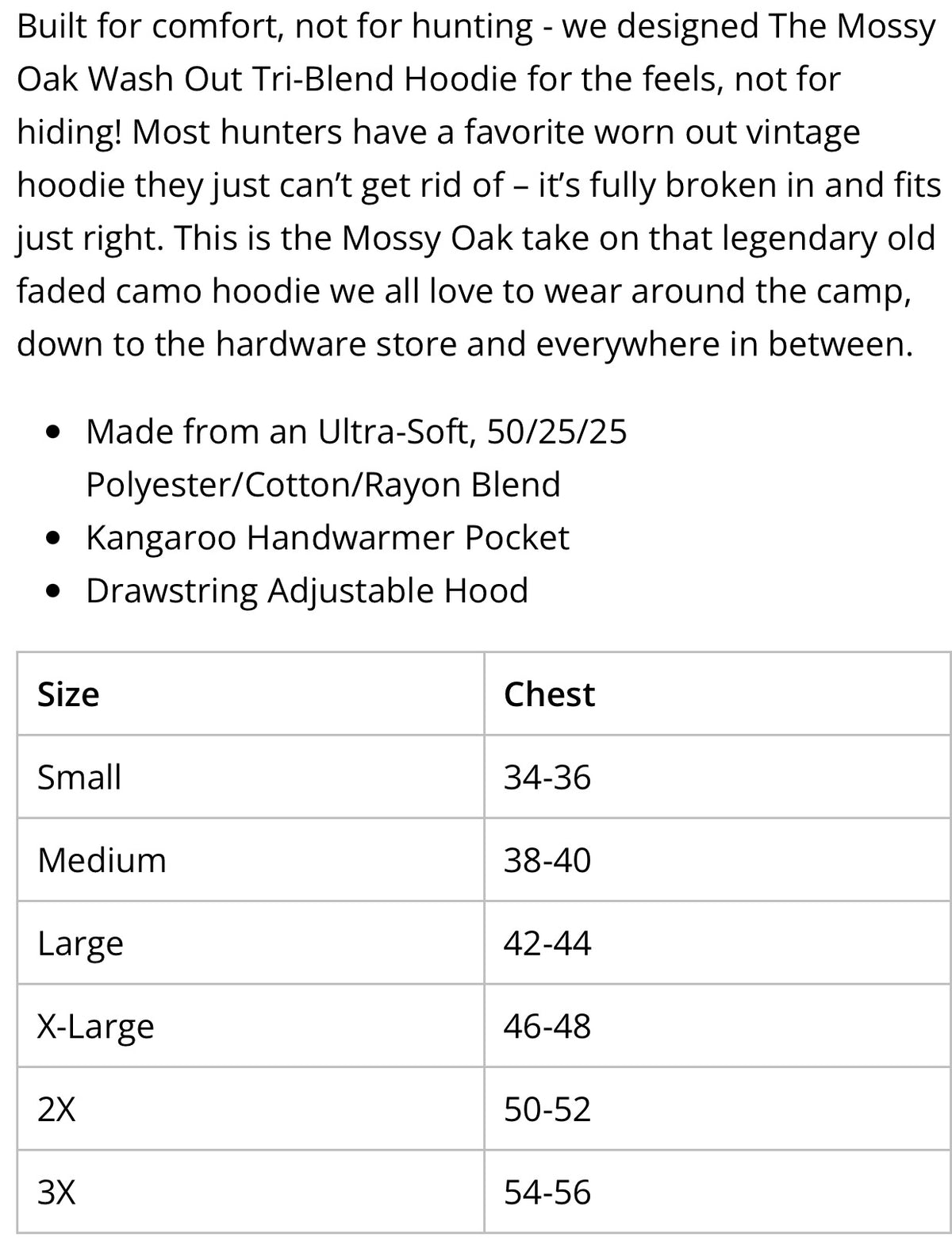 Mossy Oak ADULT Hoodie Sweatshirt -Pre Order