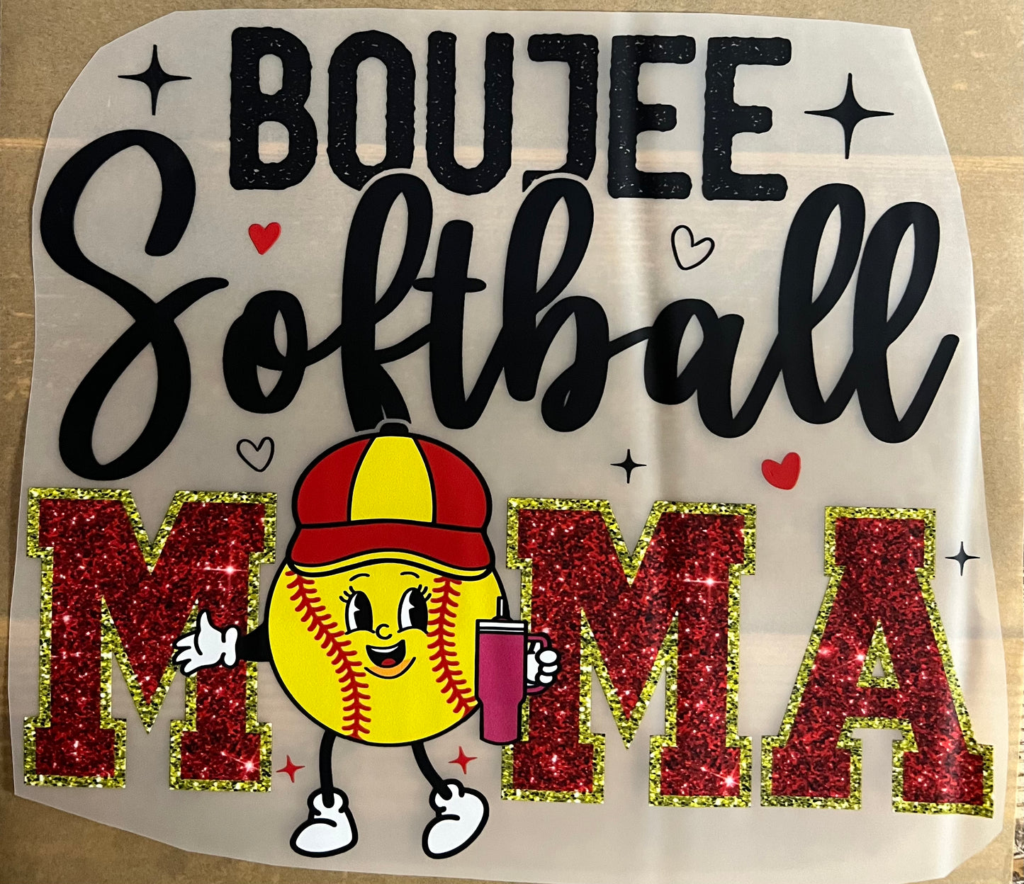 Sports-Boujee softball Mama 11”-DTF RTS