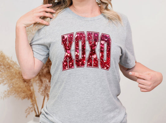Xoxo red sequin -DTF