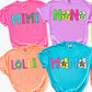 Custom Bright Spring Alpha (your choice of word(s)-DTF