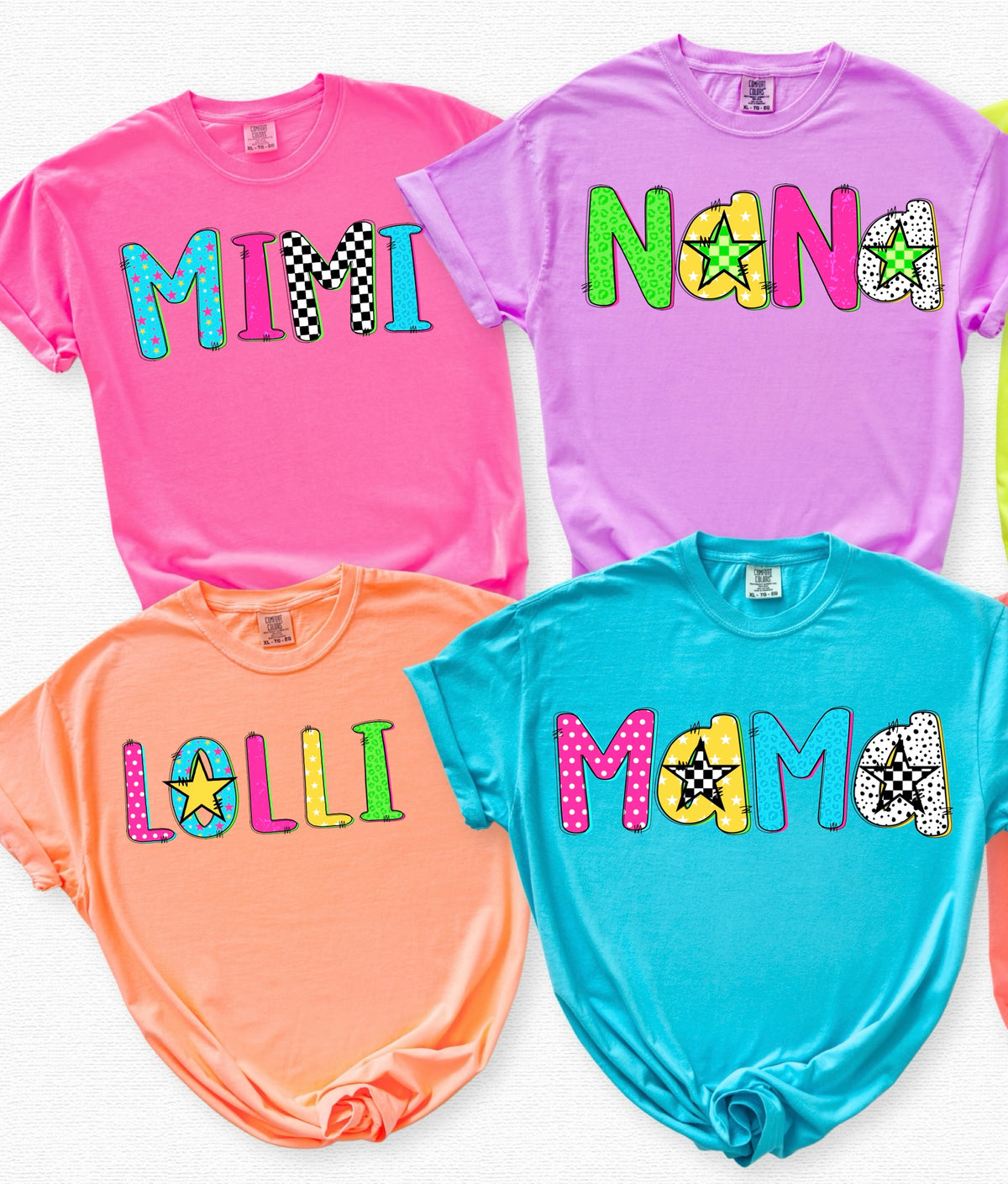 Custom Bright Spring Alpha (your choice of word(s)-DTF