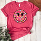 Smiley with hearts distressed-DTF