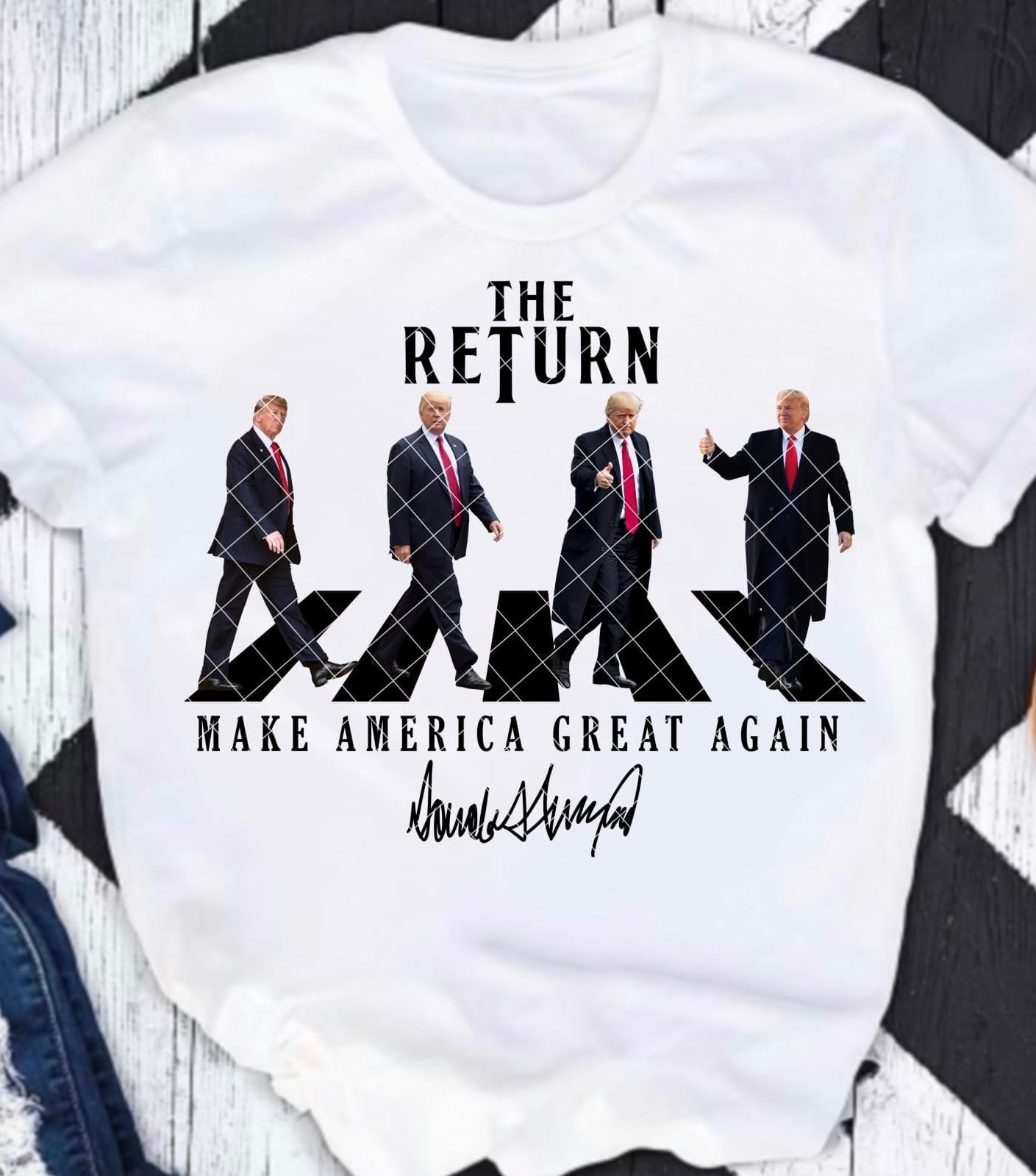 The return Trump(black)-DTF