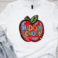 Funky Painted Apple Blue Middle School-DTF