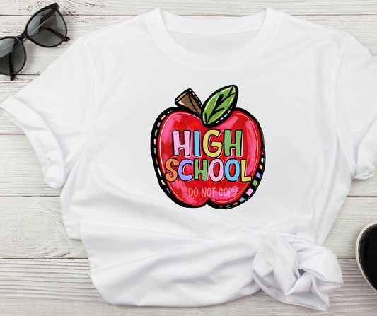 Funky Painted Apple Pink High School-DTF