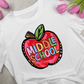 Funky Painted Apple Pink Middle School-DTF