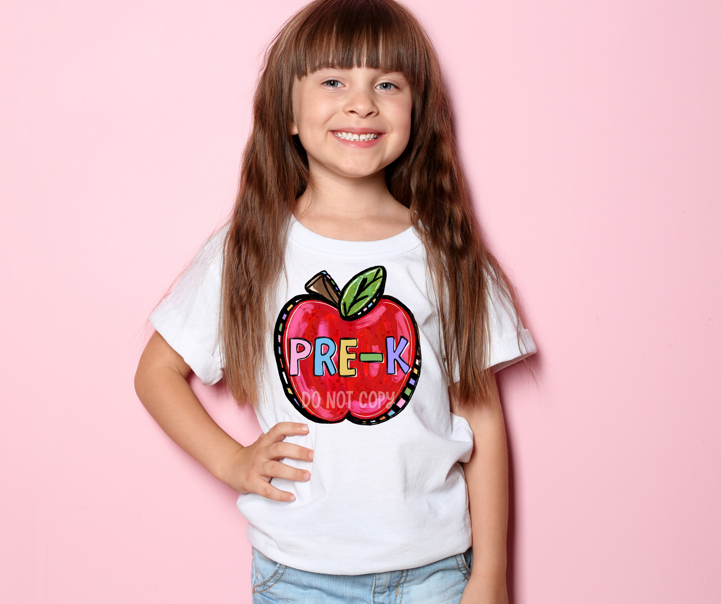 Funky Painted Apple Pink Pre-k-DTF