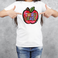 Funky Painted Apple Pink Third Grade-DTF