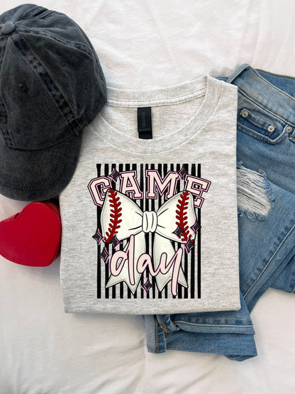 Baseball Bow (color dropdown) -DTF&UV