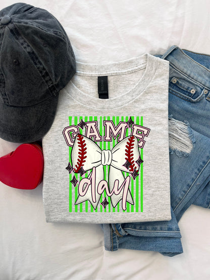 Baseball Bow (color dropdown) -DTF&UV