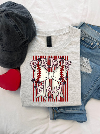 Baseball Bow (color dropdown) -DTF&UV