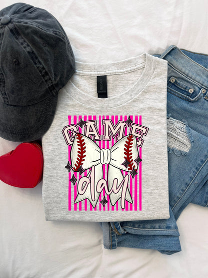 Baseball Bow (color dropdown) -DTF&UV