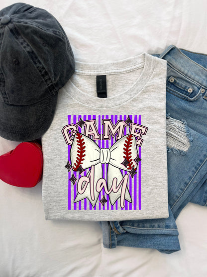 Baseball Bow (color dropdown) -DTF&UV