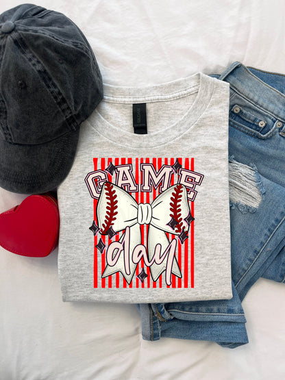Baseball Bow (color dropdown) -DTF&UV