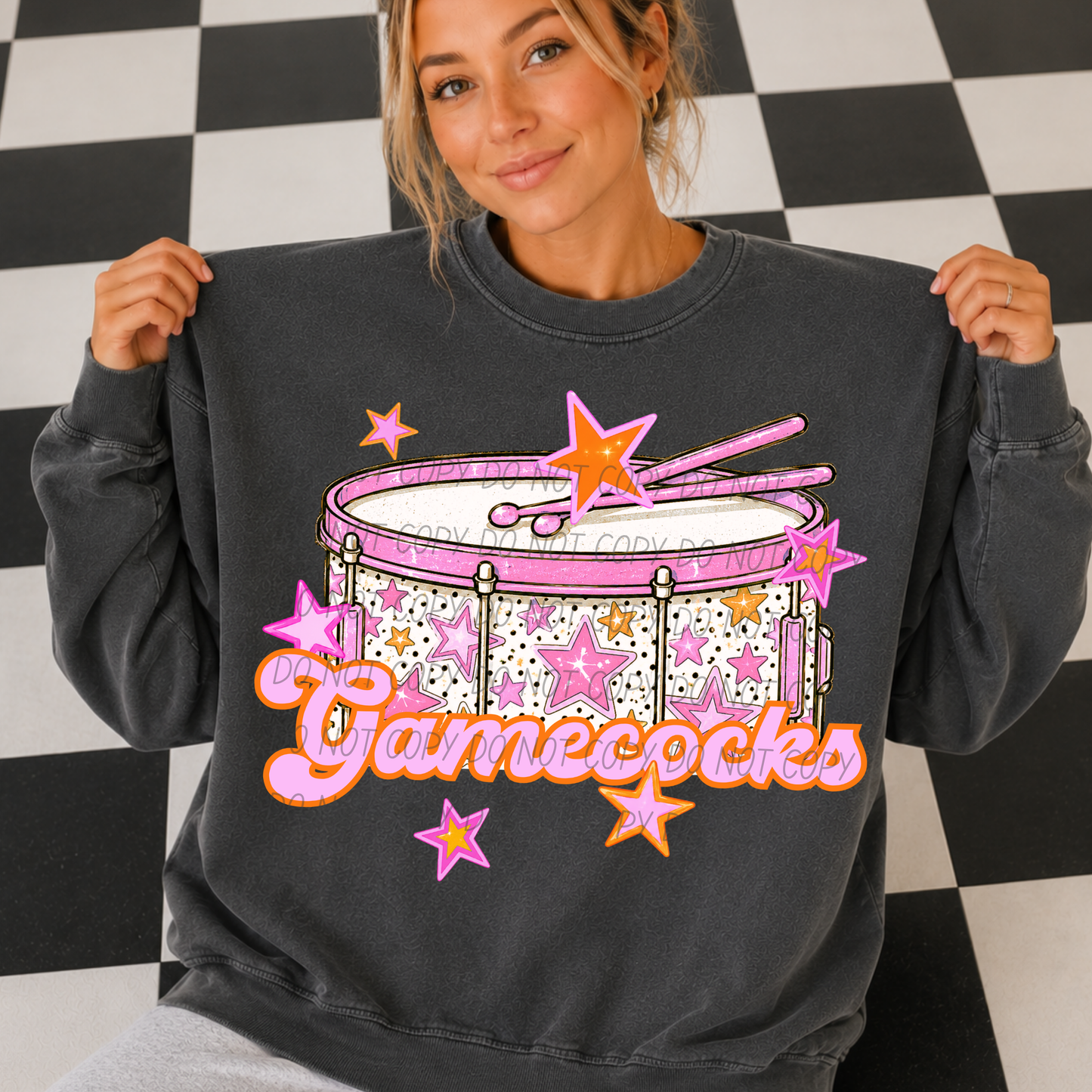 Band Pink Orange Stars Mascot (Dropdown)- DTF&UV