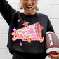 CHEER Pink Orange Stars Mascot (Dropdown)- DTF&UV