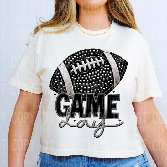 GAME DAY FOOTBALL RHINESTONE-DTF