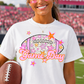 Football Pink Orange Stars Mascot (Dropdown)- DTF&UV