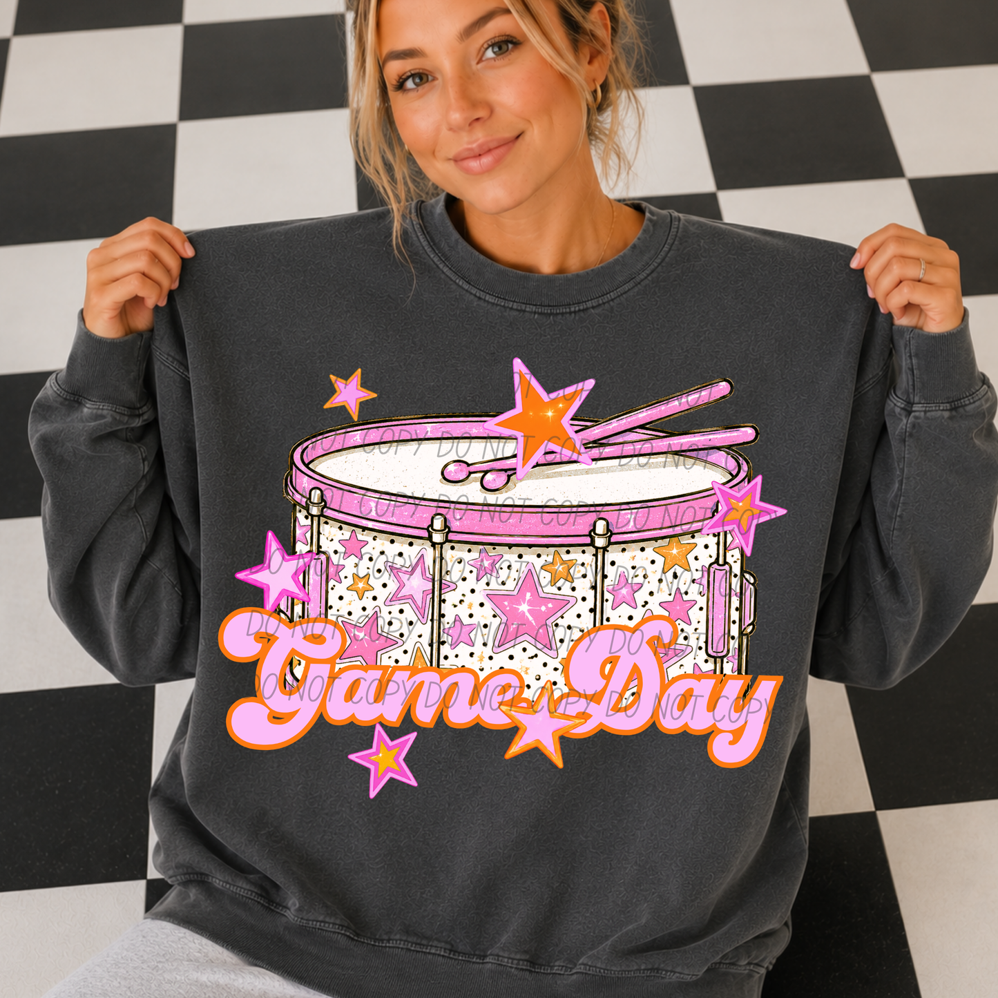 Band Pink Orange Stars Mascot (Dropdown)- DTF&UV