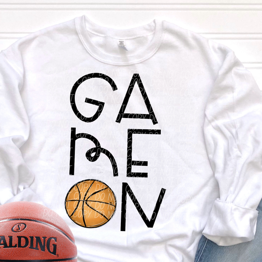 GAME ON Stacked basketball-DTF&UV
