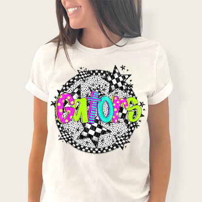 Neon checker Mascots(Dropdown)-DTF