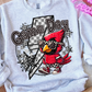 Game Day Cardinals red white black stripe on sleeve-DTF