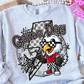 Game day Eagles black white checkered-DTF